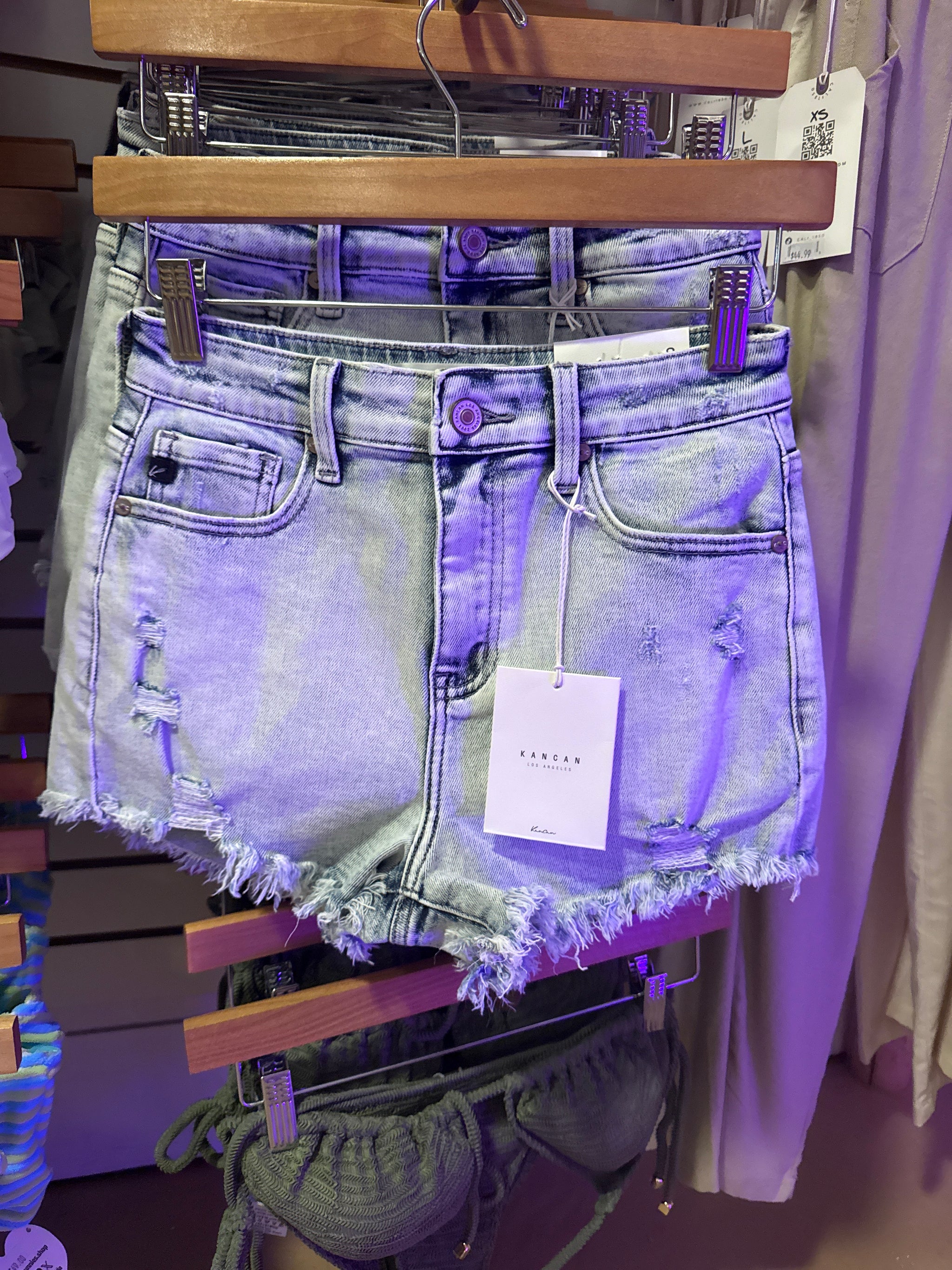 KanCan High Rise Fray Hem Shorts – Beach Bunnies