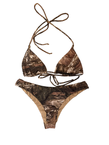 ‘Backwoodz’ Bikini Set (Brown)