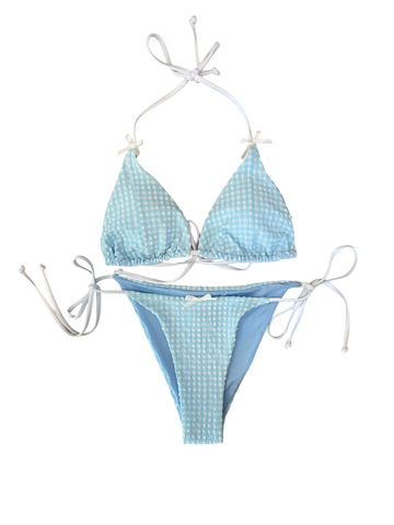 ‘Gingham Blue’ Bikini Set