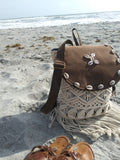 Seashell Crochet Fringe Backpack