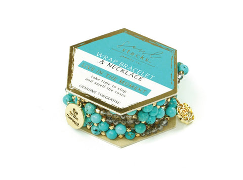 ‘Soul Stacks’ Genuine Turquoise Bracelet/Necklace